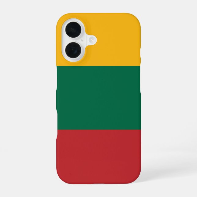 Lithuania Flag iPhone 16 Case (Back)