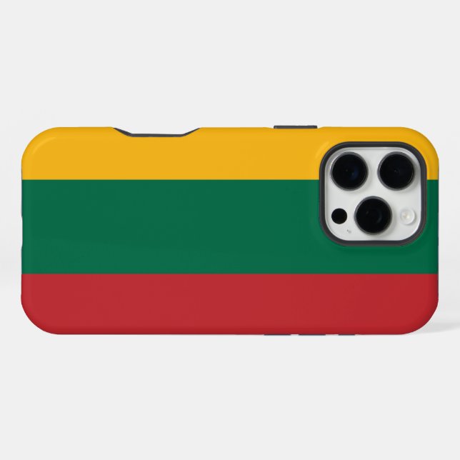 Lithuania Flag iPhone Case (Back Horizontal)