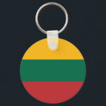 Lithuania Flag Key Ring<br><div class="desc">Patriotic flag of Lithuania.</div>