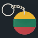 Lithuania Flag Key Ring<br><div class="desc">Patriotic flag of Lithuania.</div>