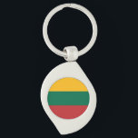 Lithuania Flag Key Ring<br><div class="desc">Patriotic flag of Lithuania.</div>