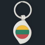 Lithuania Flag Key Ring<br><div class="desc">Patriotic flag of Lithuania.</div>