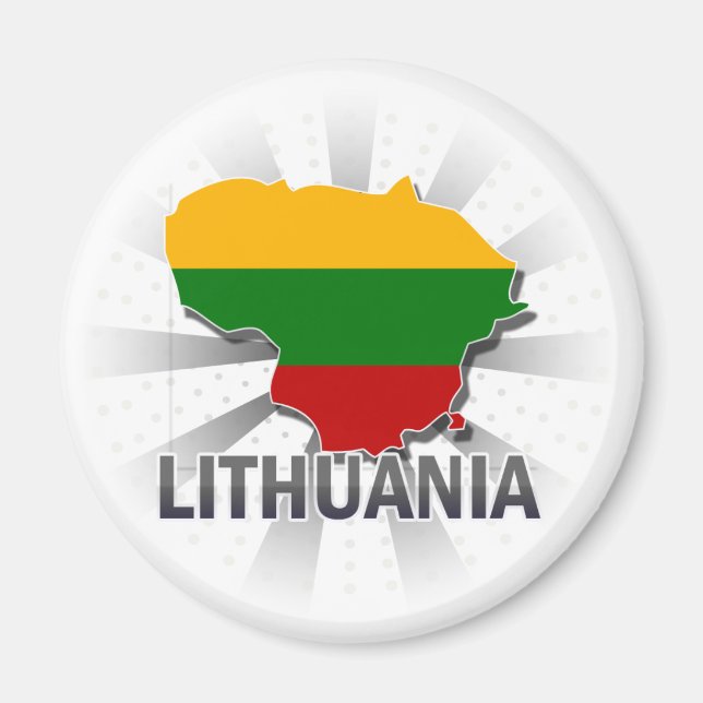 Lithuania Flag Map 2.0 Magnet (Front)