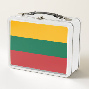 Lithuania flag metal lunch box