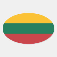 Lithuania Flag Oval Sticker