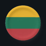 Lithuania Flag Paper Plate<br><div class="desc">Patriotic flag of Lithuania.</div>
