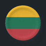 Lithuania Flag Paper Plate<br><div class="desc">Patriotic flag of Lithuania.</div>