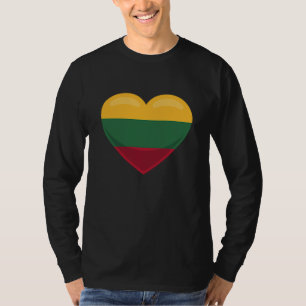 Lithuania Flag Pocket Heart T-Shirt