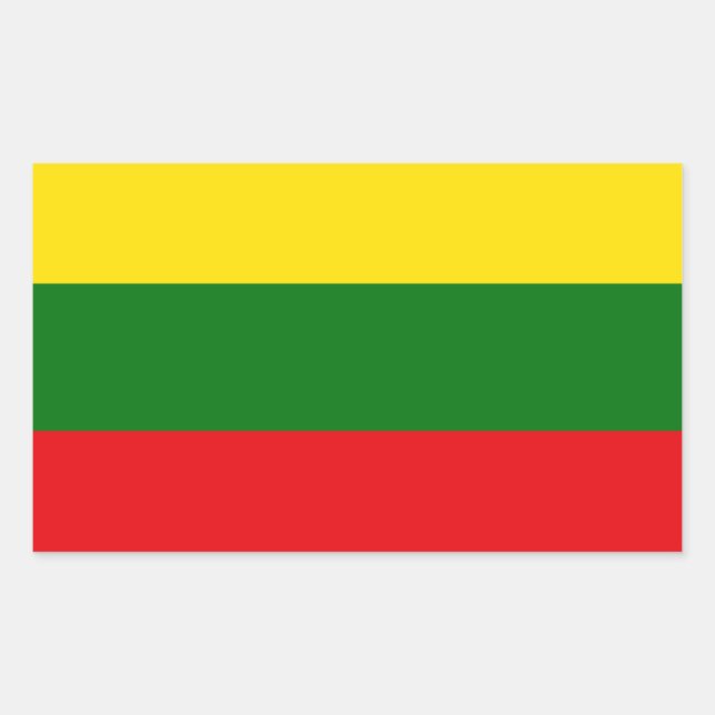 Lithuania flag rectangular sticker (Front)