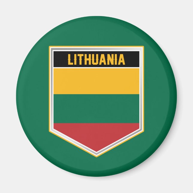 Lithuania Flag Shield Magnet (Front)