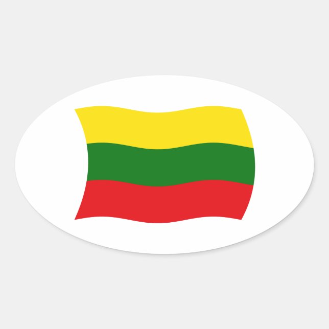 Lithuania Flag Sticker (Front)