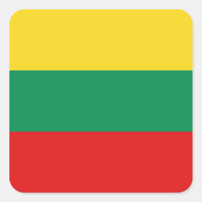Lithuania Flag Sticker (Front)