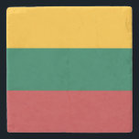 Lithuania Flag Stone Coaster<br><div class="desc">Patriotic flag of Lithuania.</div>
