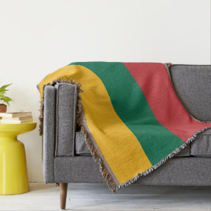 Lithuania flag throw blanket