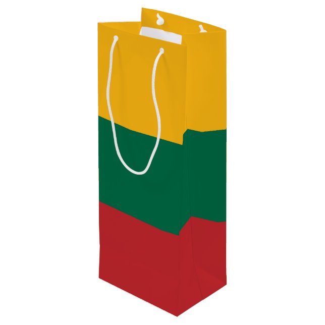 Lithuania flag wine gift bag (Back Angled)
