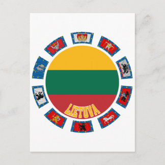 Lithuania Flags Postcard