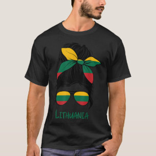 Lithuania Girl Lithuanian girl lietuvis woman flag T-Shirt