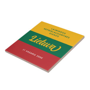Lithuania Independence Day National Flag Tile