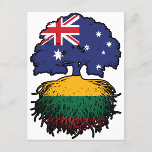 Lithuania Lithuanian Australian Australia Tree Postcard