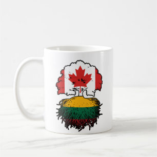 Lithuania Lithuanian Canadian Canada Tree Roots Coffee Mug