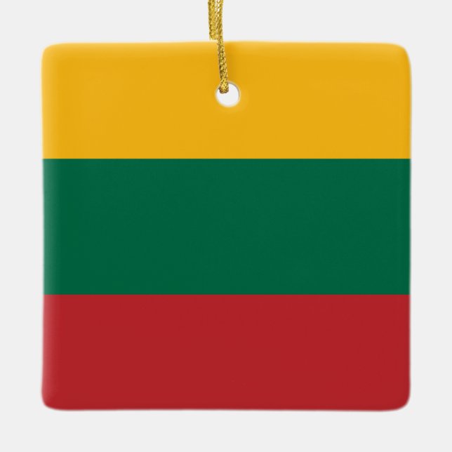 Lithuania (Lithuanian) Flag Ceramic Ornament (Front)