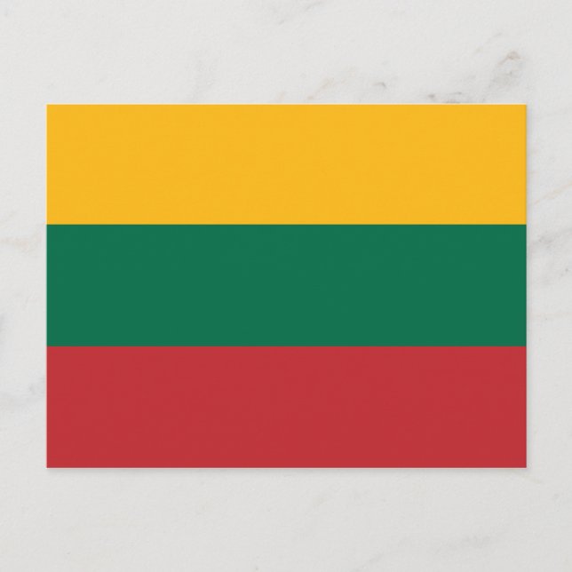 Lithuania (Lithuanian) Flag Postcard (Front)