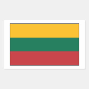 Lithuania - Lithuanian Flag Rectangular Sticker