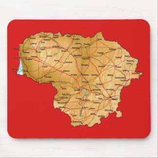 Lithuania Map Mousepad