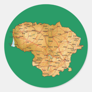 Lithuania Map Sticker