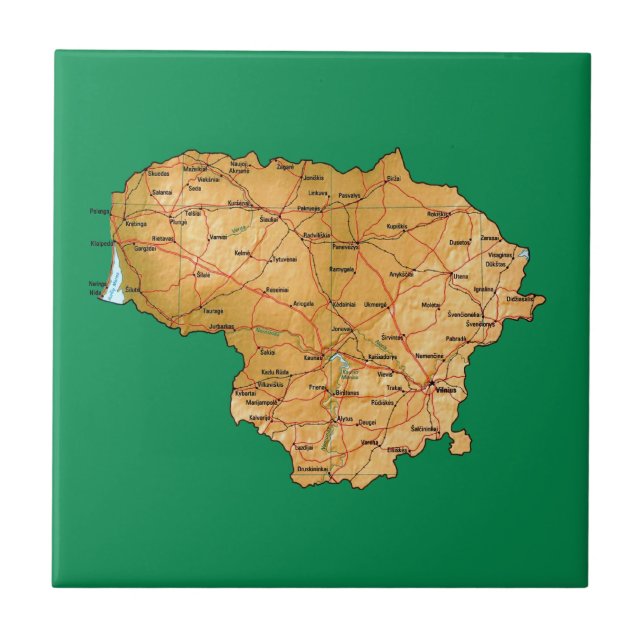 Lithuania Map Tile (Front)