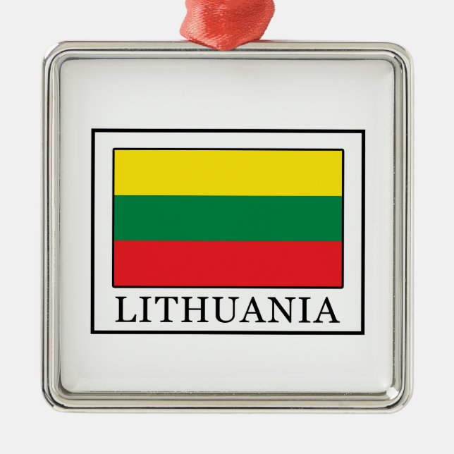 Lithuania Metal Tree Decoration (Front)