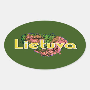 Lithuania Oval Sticker