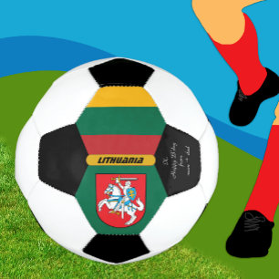 Lithuania Personalised, Flag, Photo Soccer Ball