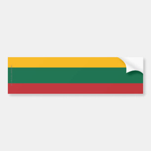 Lithuania Plain Flag Bumper Sticker