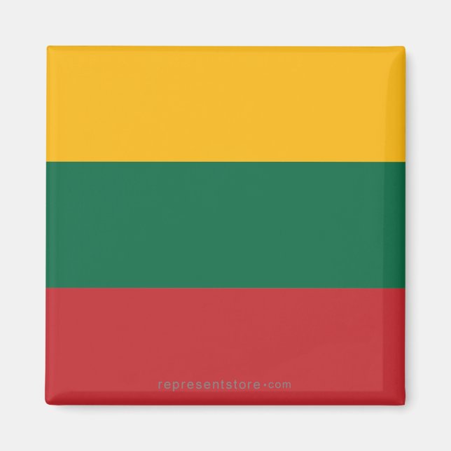 Lithuania Plain Flag Magnet (Front)