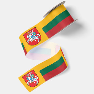 Lithuania Ribbon, Emblem, patriot, Lithuanian Flag Satin Ribbon