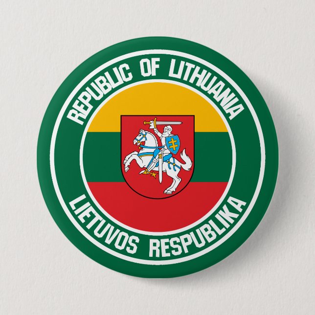 Lithuania Round Emblem 7.5 Cm Round Badge (Front)