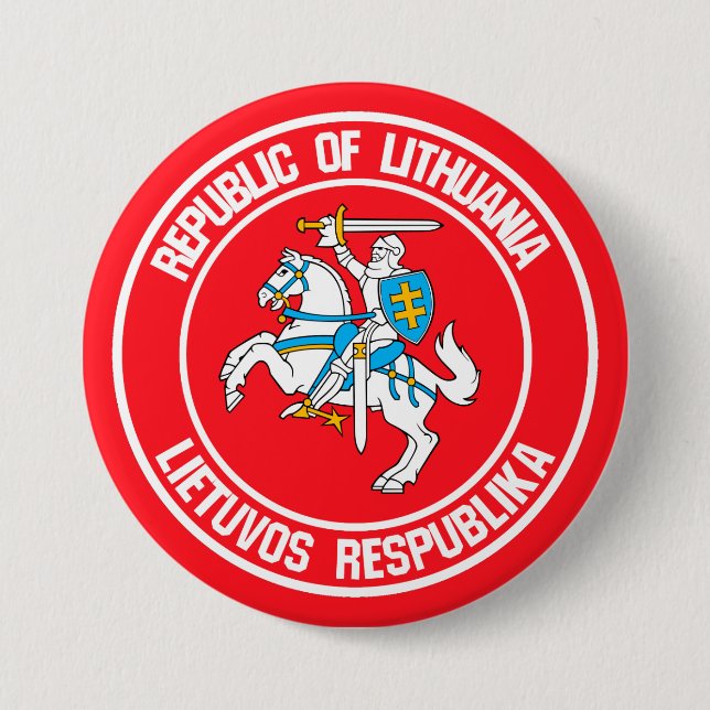 Lithuania Round Emblem 7.5 Cm Round Badge (Front)