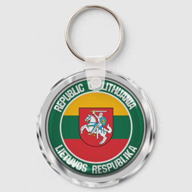 Lithuania Round Emblem Key Ring (Front)