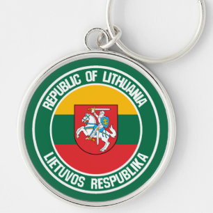Lithuania Round Emblem Key Ring