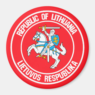 Lithuania Round Emblem Magnet