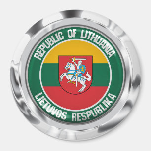 Lithuania Round Emblem Magnet