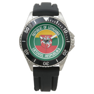 Lithuania Round Emblem Watch