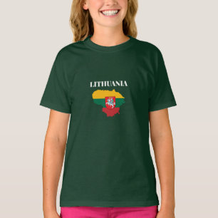 Lithuania silhouette and flag T-Shirt