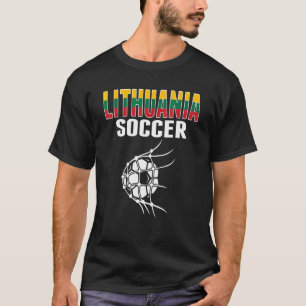 Lithuania Soccer Ball In Net Lithuanian Football S T-Shirt