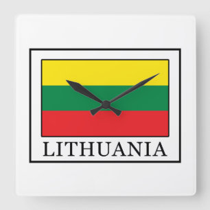 Lithuania Square Wall Clock