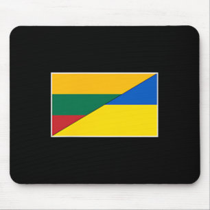 Lithuania Ukraine Flag Lithuanian Ukrainian Nation Mouse Pad