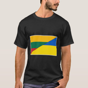 Lithuania Ukraine Flag Lithuanian Ukrainian Nation T-Shirt