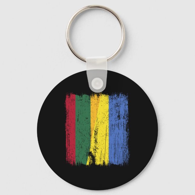 Lithuania Ukraine Half Flag Lithuanian Ukrainian H Key Ring (Front)