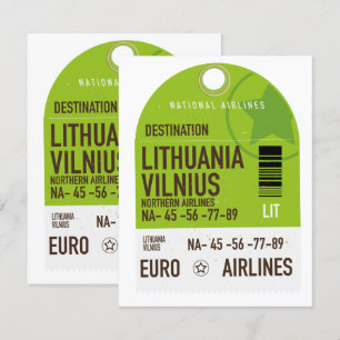 Lithuania Vilnius airliner travel ticket
